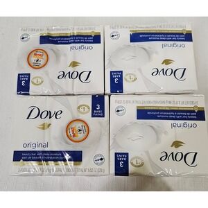 Dove Original Beauty Bar Moisturizing Cream 3 Bars 9.52oz Lot of 4